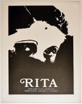 1988 Original Cuban Silkscreen Movie Poster.Rita Montaner.Cuba singer.Music art.