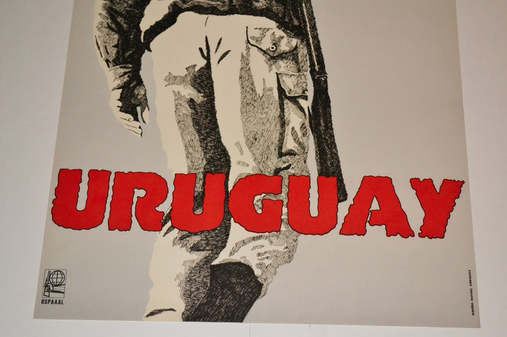 1980 Cuban OSPAAAL Political Poster.Cold War history.URUGUAY.Bloody Military art