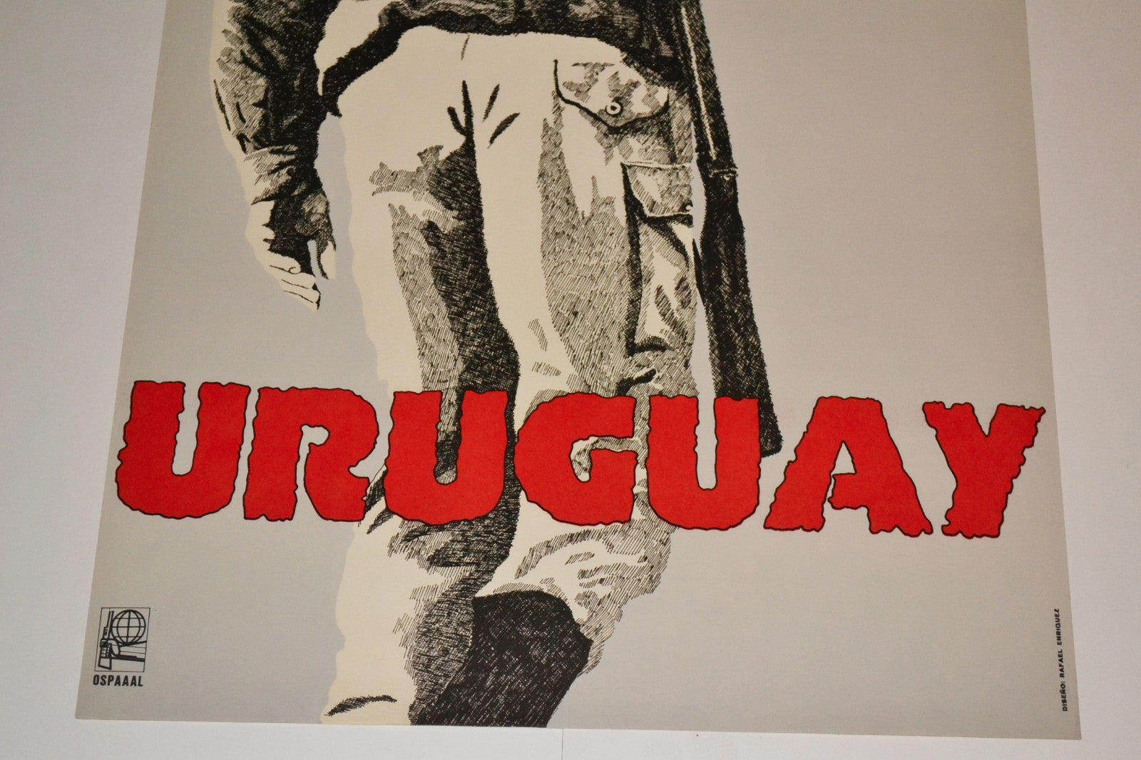 1980 Cuban OSPAAAL Political Poster.Cold War history.URUGUAY.Bloody Military art