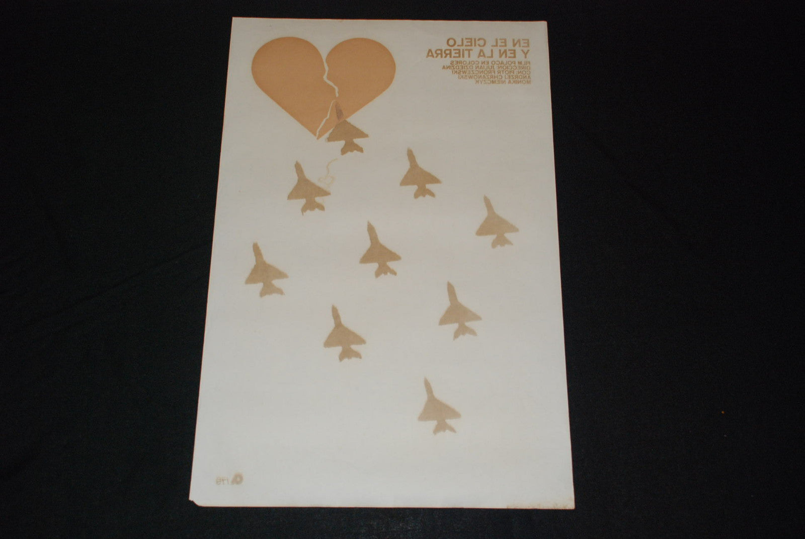 1975 Original Cuban Movie Poster"Sky & Earth"Poland Julian Dziedzina art film
