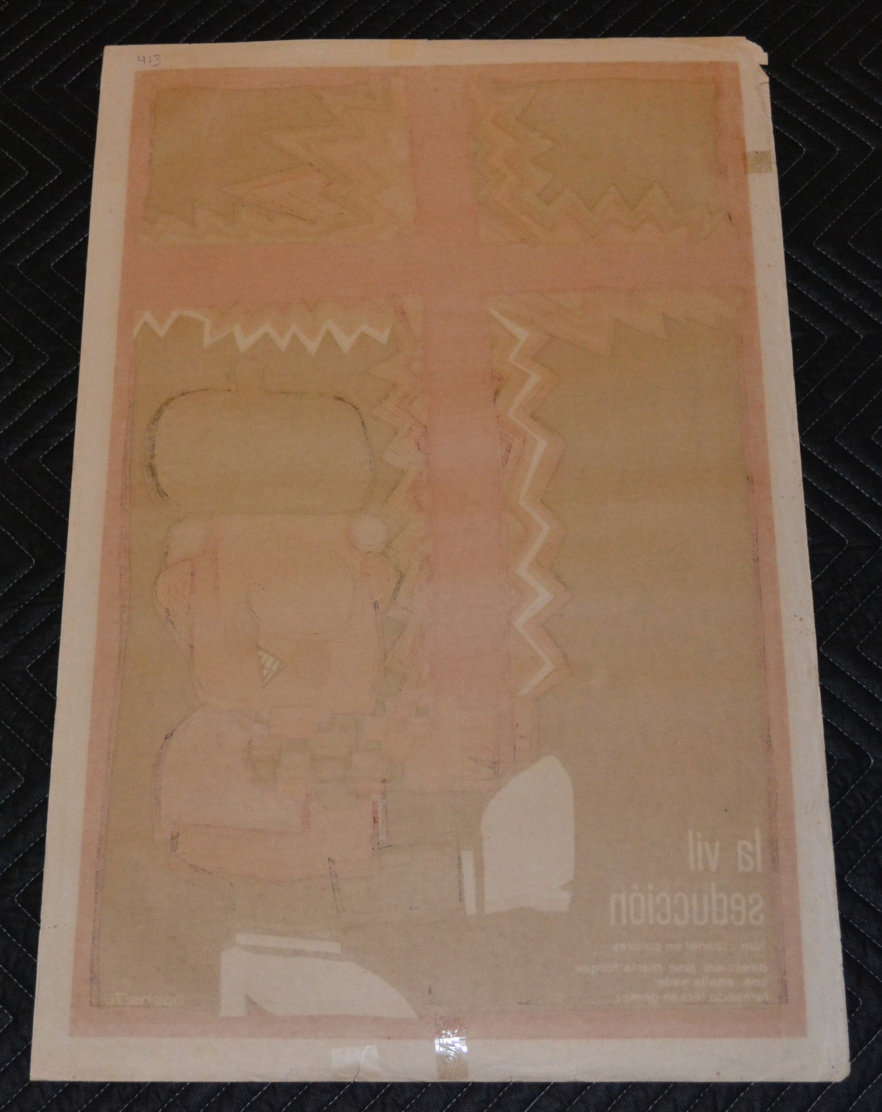 1970 Original Cuban Movie Poster"Vil Seduccion"Spain art film.Jose Maria Forque
