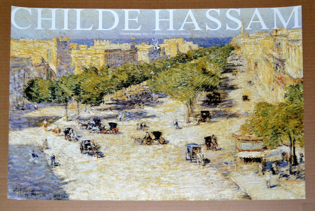 Cuban Original Cultural Poster Childe Hassam.Havana's Prado Morro Fine art