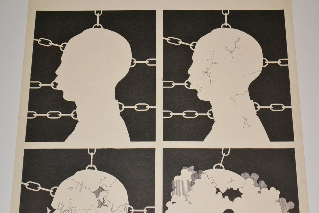 1974 Cuban Original Political Poster.Anti-Apartheid Racism.SOUTH AFRICAn.art
