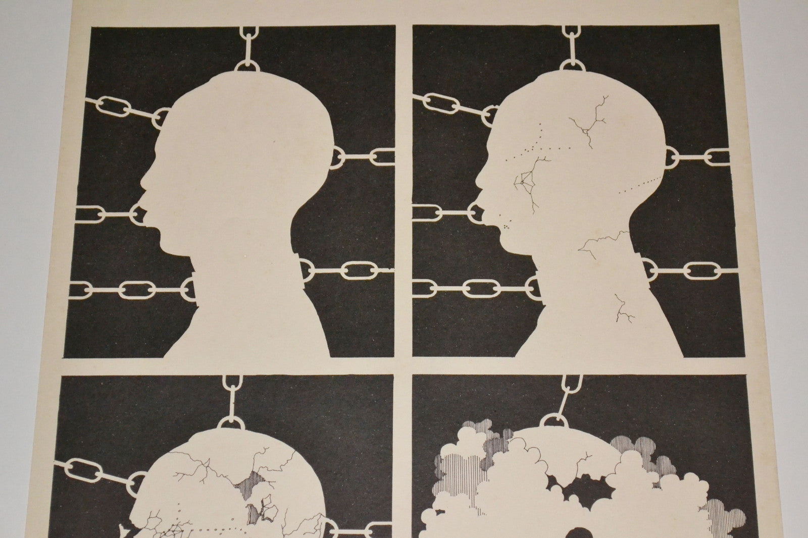 1974 Cuban Original Political Poster.Anti-Apartheid Racism.SOUTH AFRICAn.art