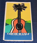 1974 Original Cuban Silkscreen Movie Poster.Chicho Ibañez.Music.Guitar.Jazz art