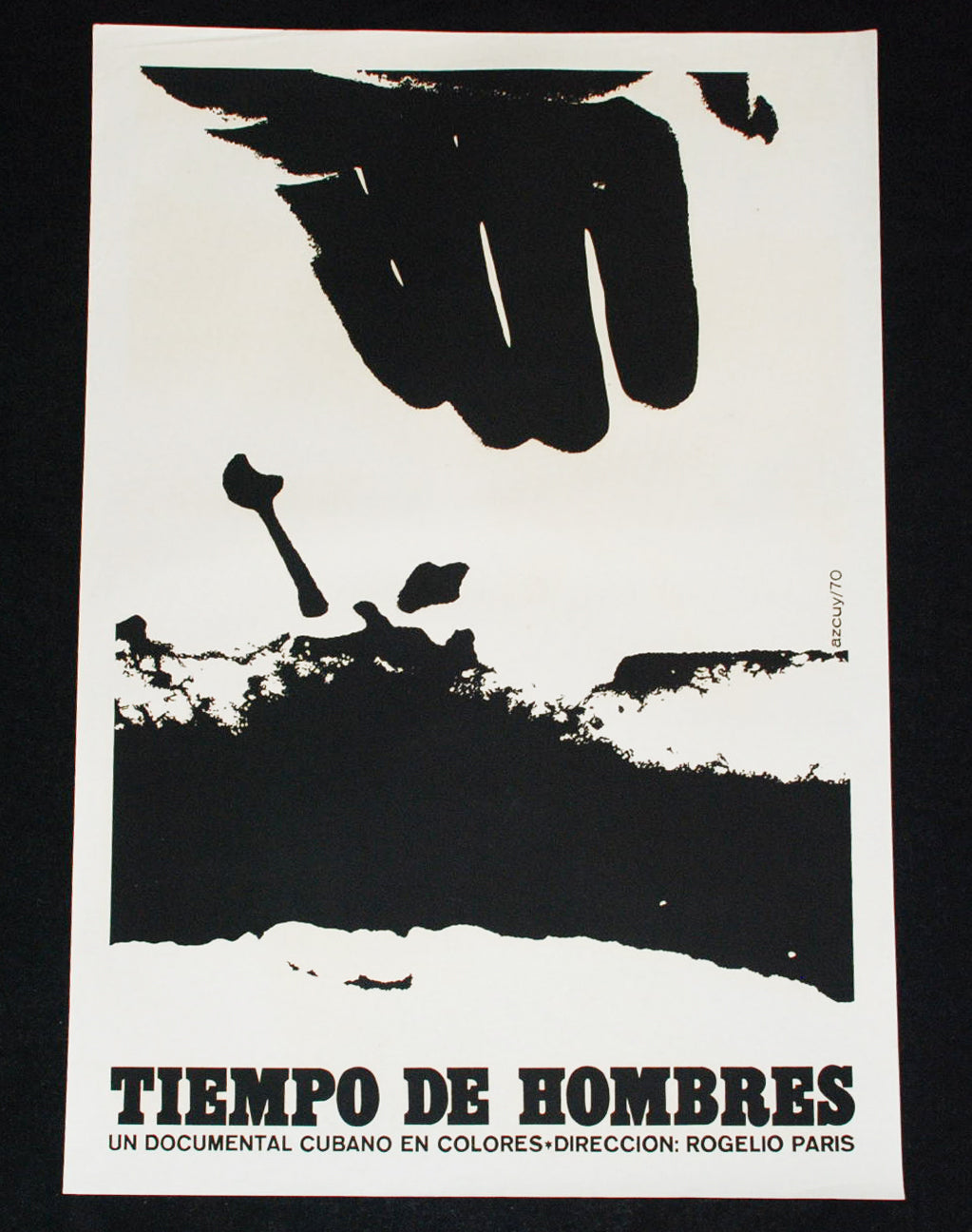 1970 Cuban Original Silkscreen Movie Poster.Plakat"Time of Men" Mint Art