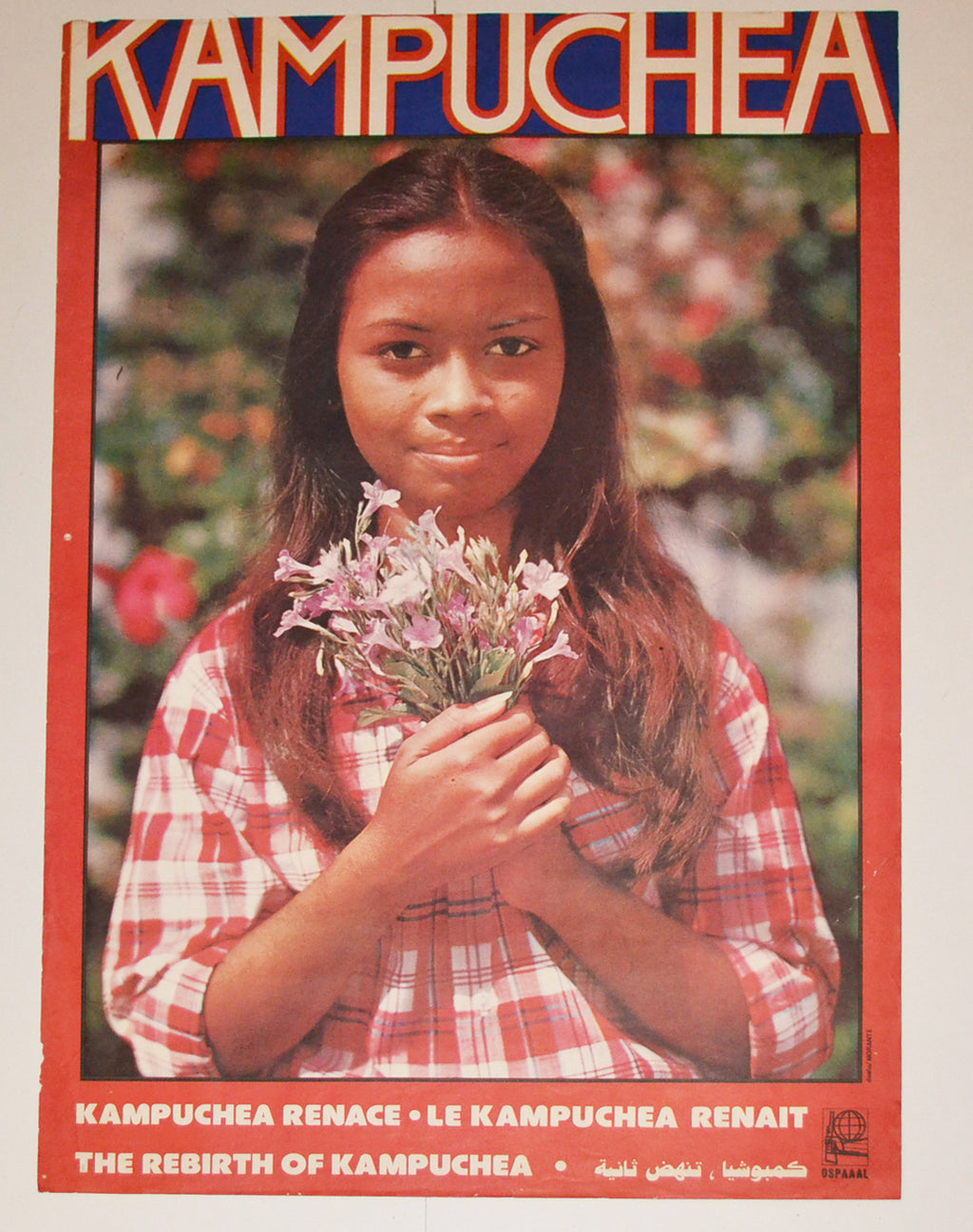 1980 Original Cuban Poster.Cold war history.Asian.Pol Pot Kampuchea.Cambodia.