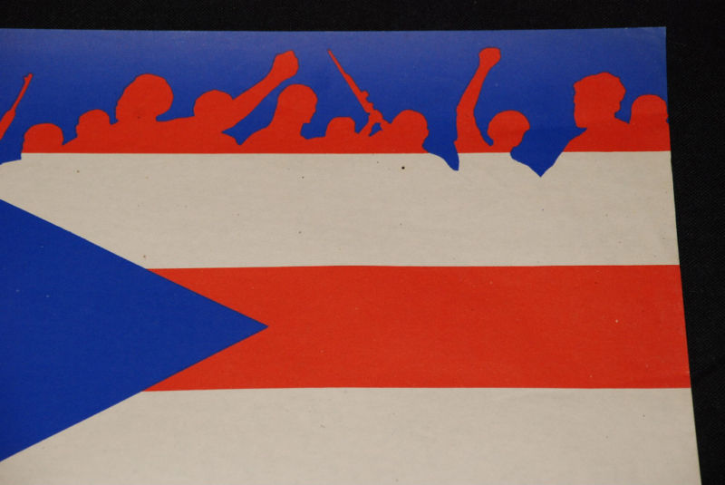 1973 Cuban OSPAAAL Poster.Free Puerto Rico.Independentism.Jane Norling art