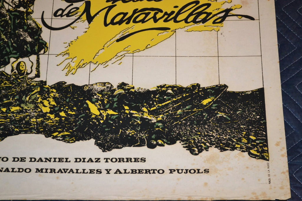 1991 Original Cuban Silkscreen Movie Poster.Alicia en el pueblo Maravillas.Rare!