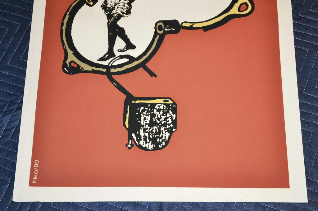 1980 Original Cuban Silkscreen Movie Poster.Maluala.Directed by Sergio Giral.Art