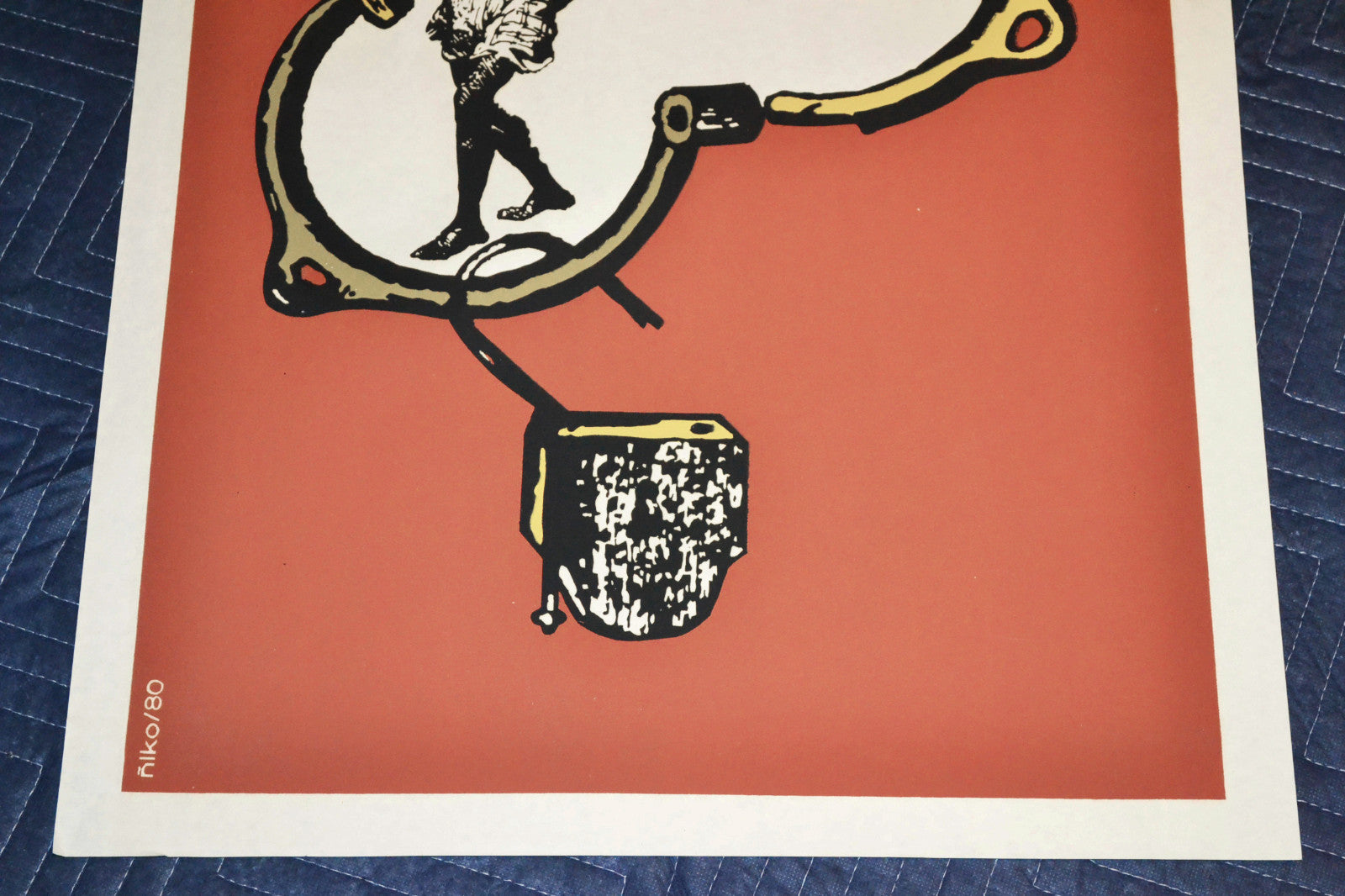 1980 Original Cuban Silkscreen Movie Poster.Maluala.Directed by Sergio Giral.Art