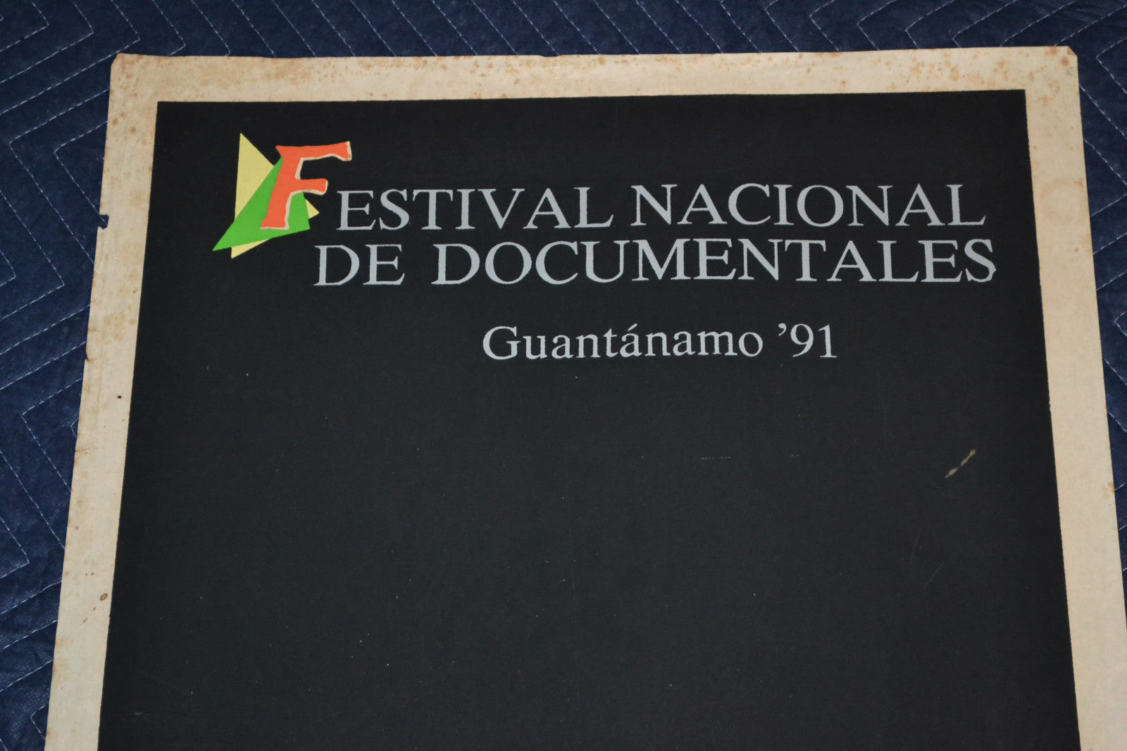 1991 Original Cuban Silkscreen Movie Poster.Festival of Documentary.Guantanamo.