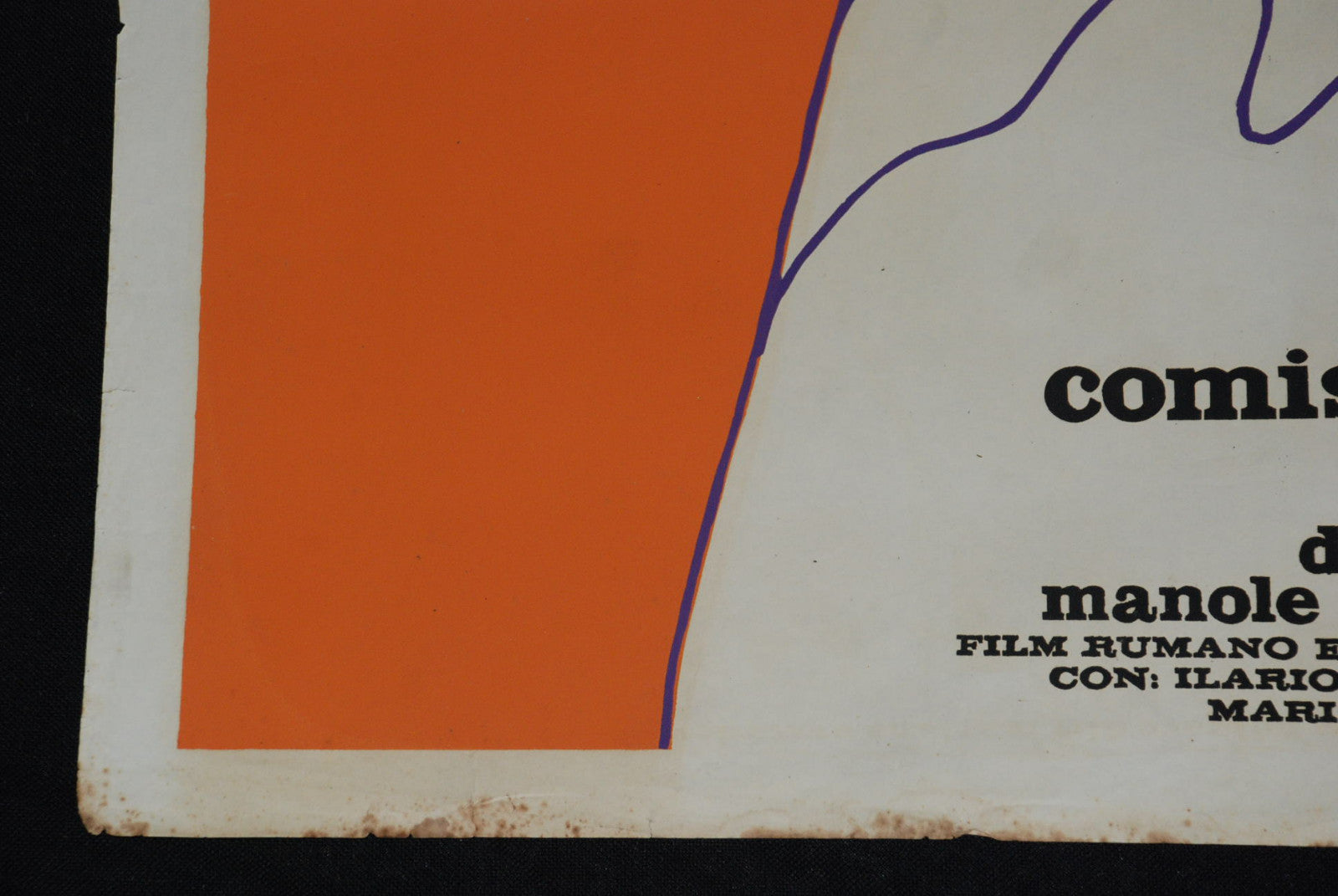 1974 Original Cuban Movie Poster.Romania.Manole Marcus"LONELY Detective"Art