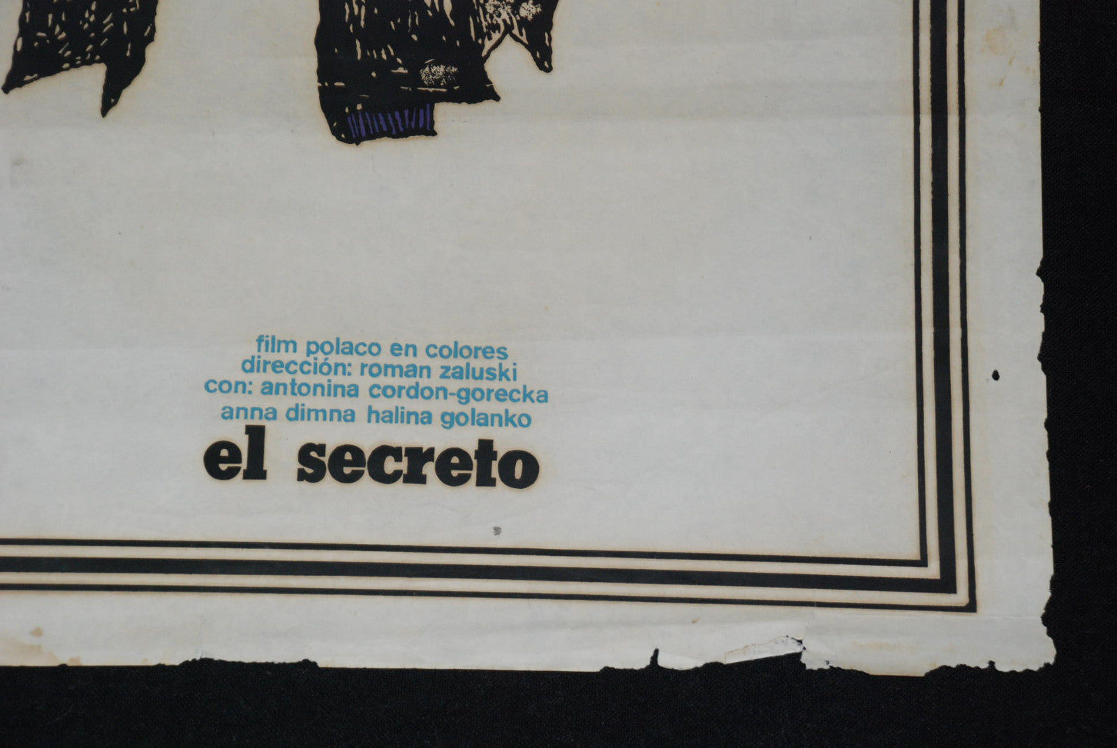 1978 Original Cuban Movie Poster"The Secret"Polish Poland Roman Zaluski art film
