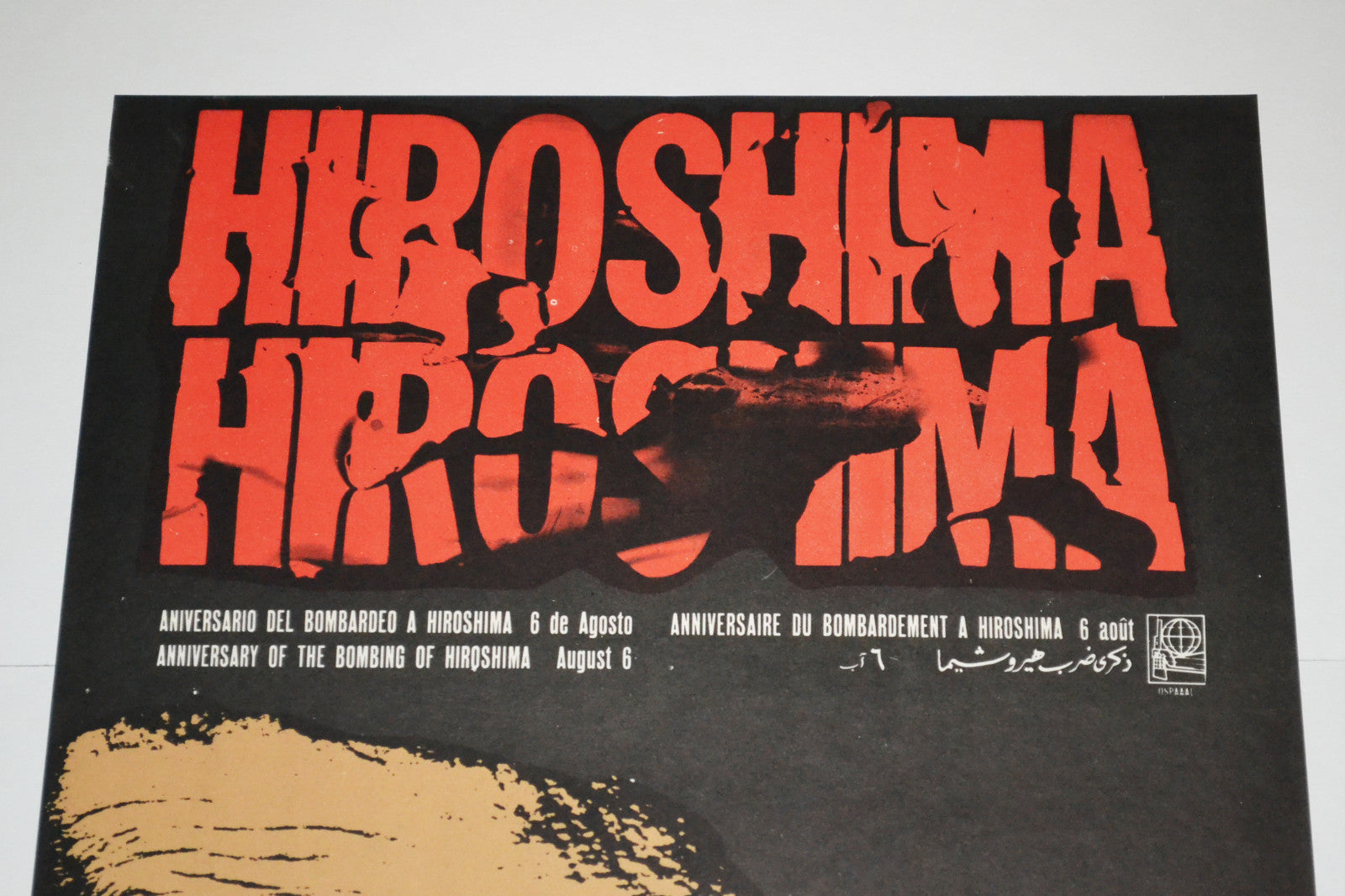 1968 Original Cuba Political Poster.Cold War Graphic art.Hiroshima atomic bomb