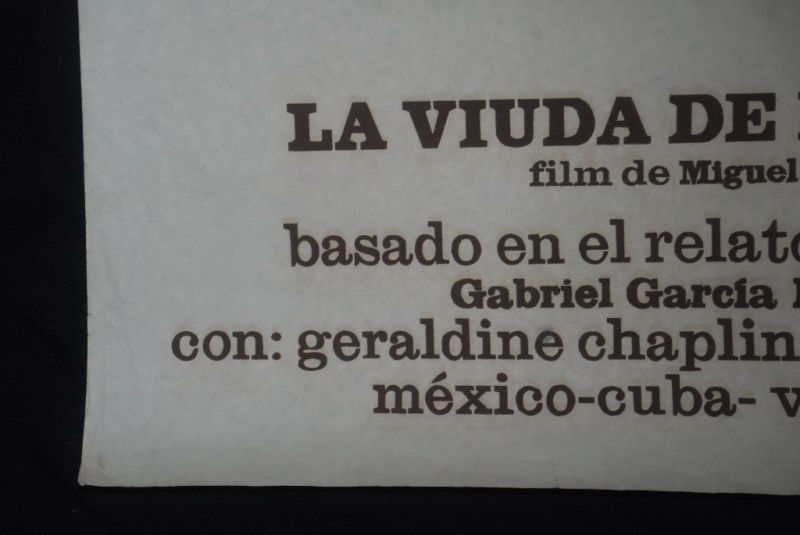 1980 Cuban Original Movie Poster.Plakat.Affiche.affisch.film"MONTIEL Widow"Art