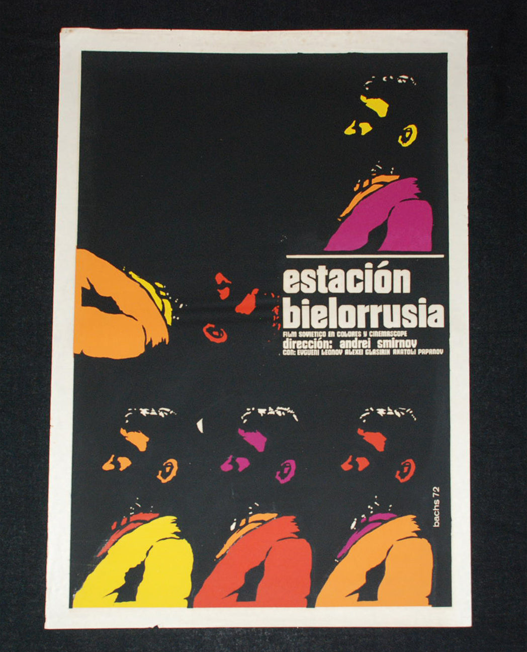 1972 Cuban Original Movie Poster.Plakat.Affiche.affisch"Bielo Russia"Soviet art