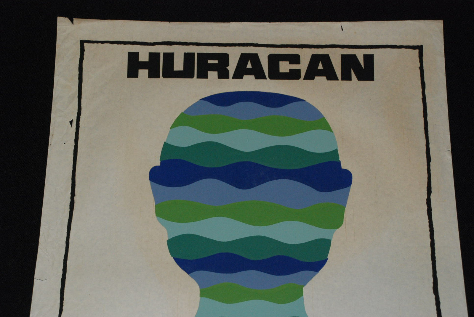 1986 Original Cuban Movie Poster.Plakat.Huracan"Hurricane"Sailship art.Sail ship