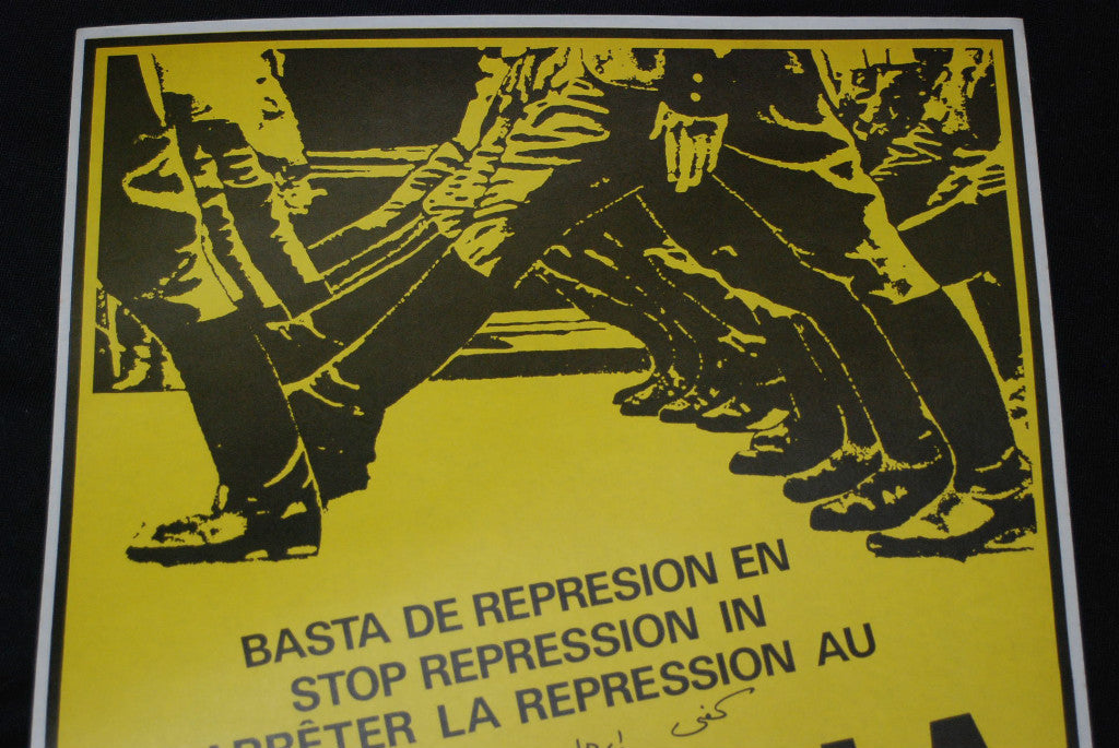 1980 Cuban Political Poster.GUATEMALA.Stop repression.OSPAAAL.mint Original.Art